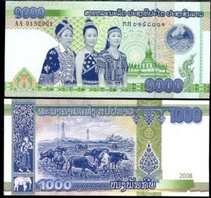 Лаос 1000 кипа 2008